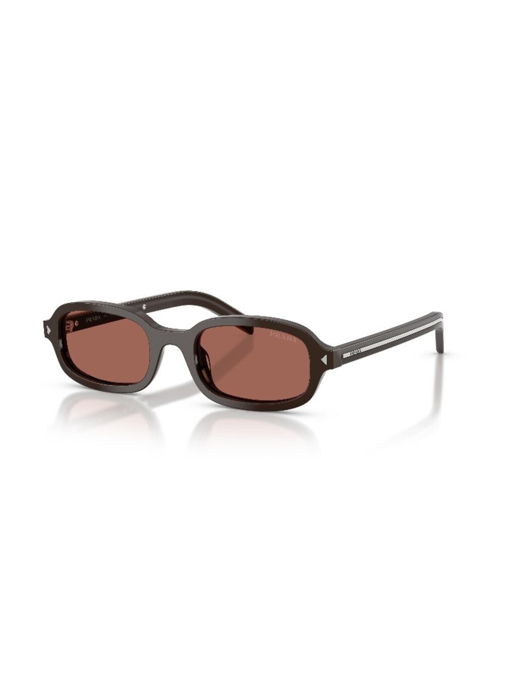 New Prada Women's Sunglasses Brown Lens Acetate Frame PR D06S 27I20W 50